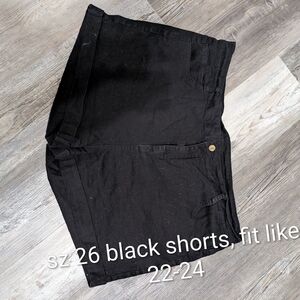Black Denim Shorts